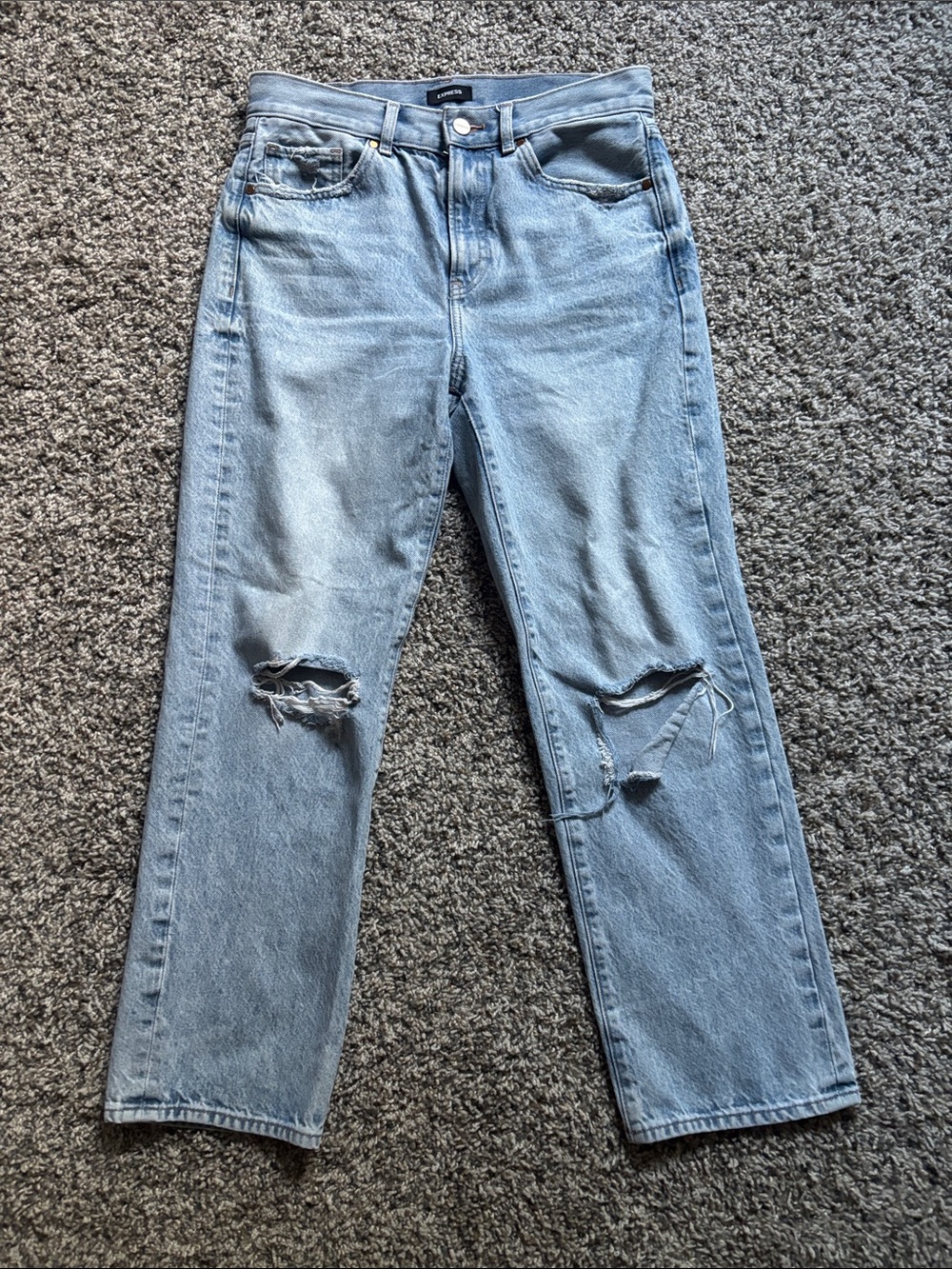 Express Light Blue Straight Leg Women's Jeans
